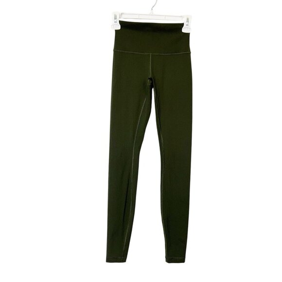 Lululemon Wunder Under High Rise Tight Womens Size 2 Olive Green 28” - Picture 1 of 8